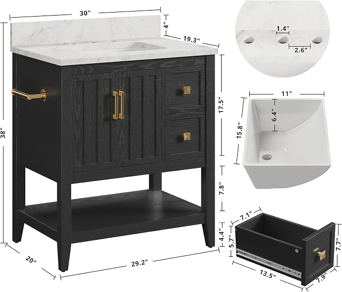 IRONCK 30" Bathroom Vanity - Image 2