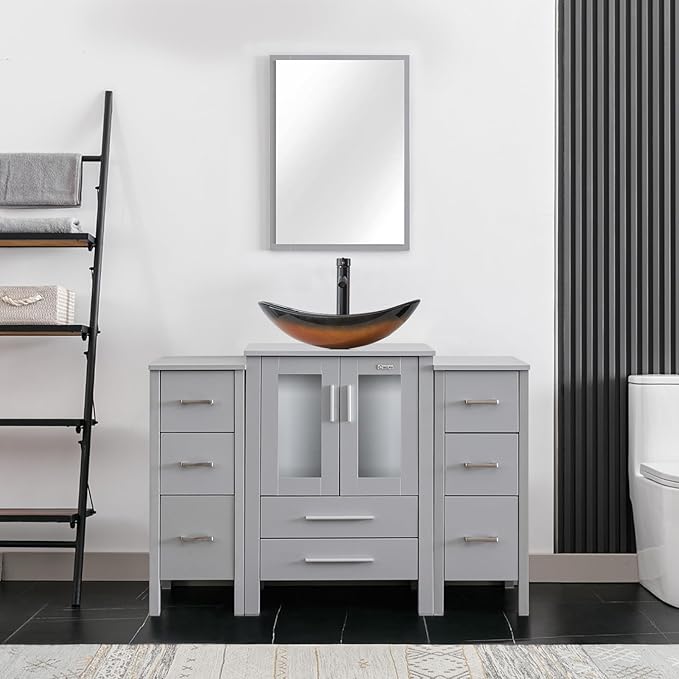 eclife 48" Modern Bathroom Vanity Sink Combo Freestanding Cabinet by eclife