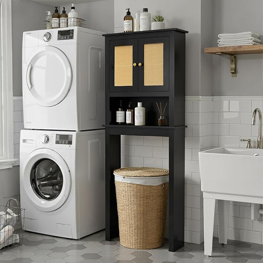 Over The Toilet Storage Cabinet, Behind Toilet Bathroom Organizer by Homajor