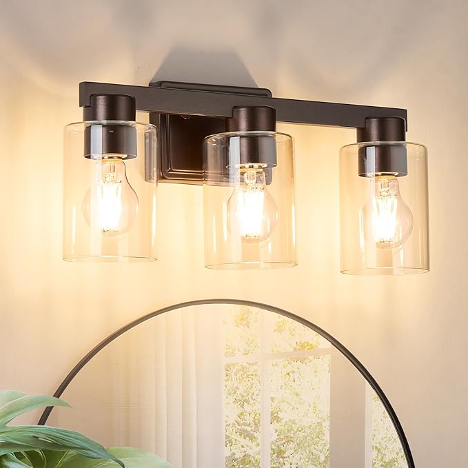 3-Light Bathroom Light Fixtures Modern Vanity Lights by Unknown
