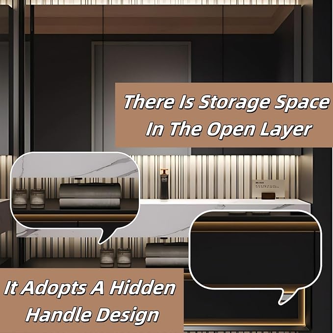 48IN Black Floating Bathroom Vanity - Image 7