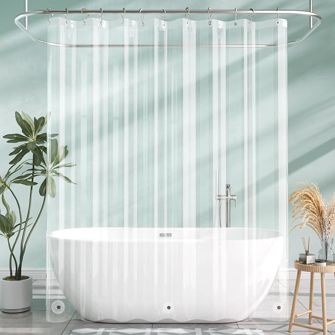 AmazerBath Extra Long Shower Curtain Liner, 84 Inches Long, 72x84 Plastic - Image 8