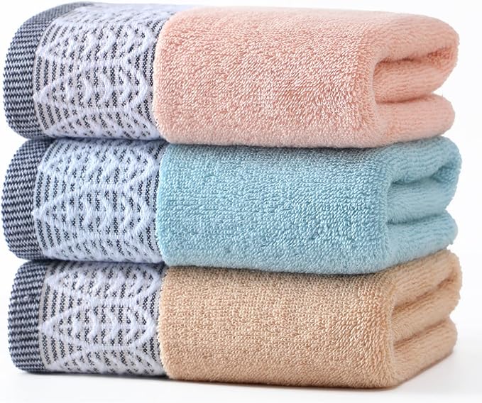 3 Pack Leaf Print Hand Towels, Decorative Cotton Soft & Highly Absorbent Towels by Unknown