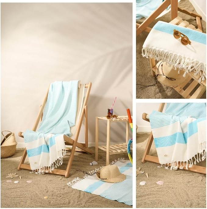Ruvy Home Basics 2 Pack Turkish Beach Towels – Oversized Quick-Dry Bath Towels - Image 5