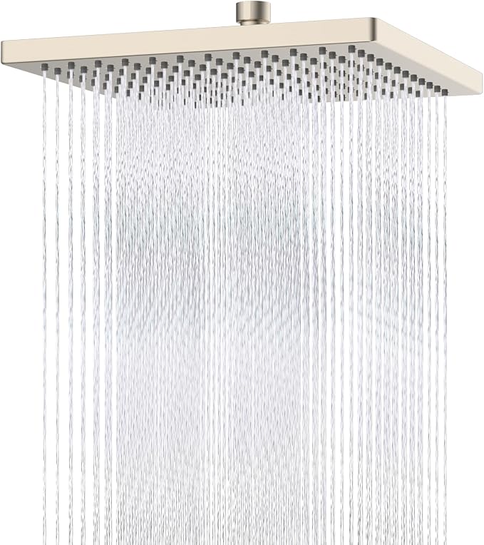 Hibbent Thickness Metal Rain Shower Head, 12 Inch High Pressure Shower Heads by Hibbent