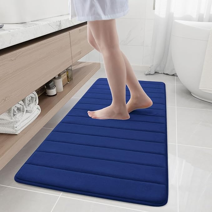Buganda Memory Foam Bath Mat, Ultra Soft and Non-Slip Bathroom Rugs, Water by Buganda