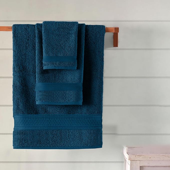 DAN RIVER 100% Ring Spun Cotton 3-Piece Towel Set, Bath Towel, Hand Towel and - Image 5