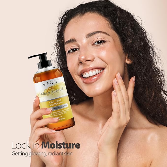 PHATOIL Ginger Oil for Body Massage, Gua Sha, Lymphatic Drainage, 260ML Large - Image 4