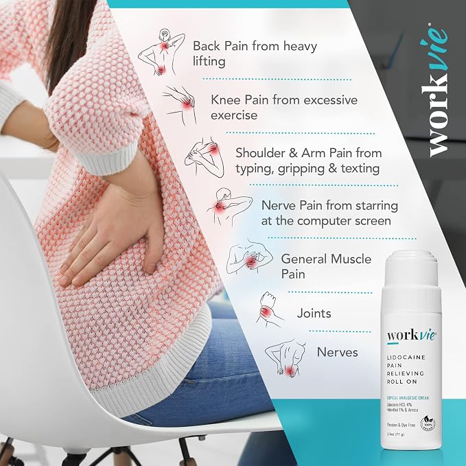 Lidocaine Roll On Pain Relief Cream, Safe - Image 4