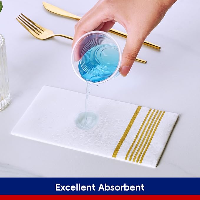 600 Pack Paper Napkins, 3-Ply Guest Towels Disposable Dinner Napkins, Soft and - Image 5