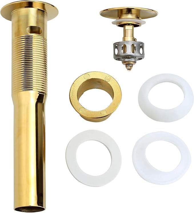 Bathroom Sink Drain, 5 Pack Gold Drain Stopper Bathroom Sink - Image 3