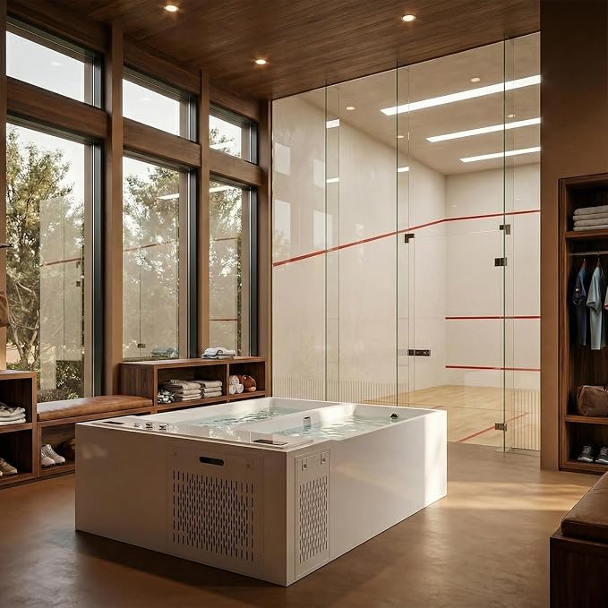 Empava Luxury 79" Dual-Zone Hot & Cold Tub: Whirlpool Bathtub by Empava