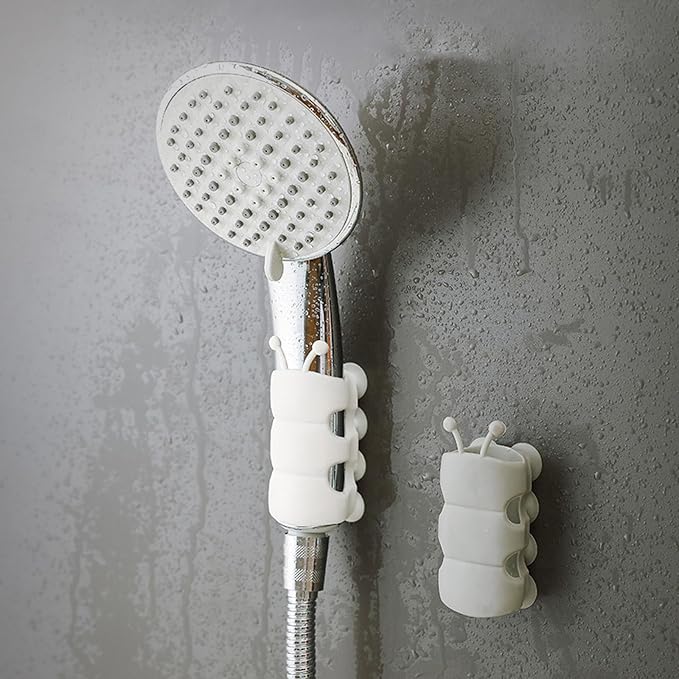 Inchant 4 Pieces Silicone Shower Head Holder Universal Relocatable Shower Head - Image 7