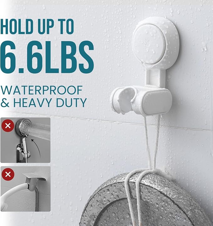 TAILI Shower Head Holder Suction Cup, handheld Shower Head Bracket, Height - Image 6