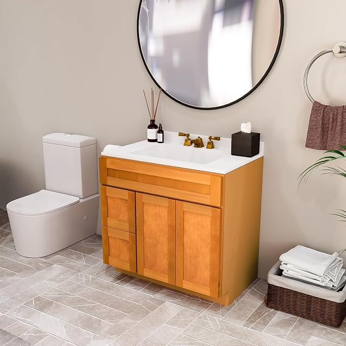 KitchenMan Bathroom Vanity 36 Inch Unassembled Sink Cabinet - Image 7