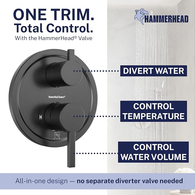 HammerHead Solid Metal Rain Shower System Set - Image 6