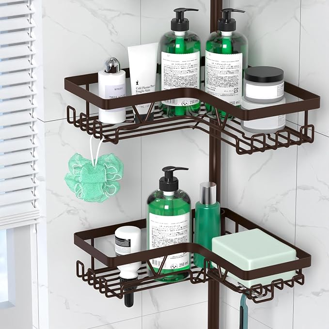 Corner Shower Caddy Tension Pole - Image 3