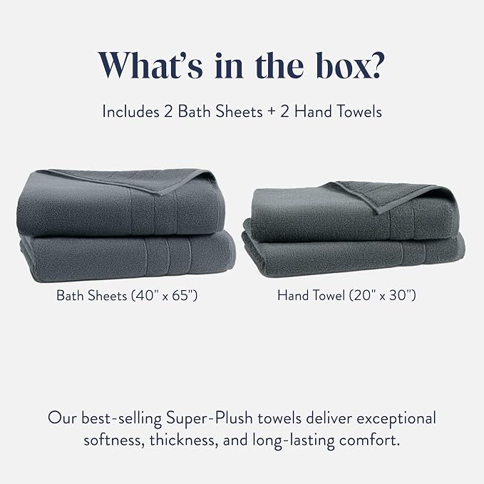 Brooklinen Super-Plush Bath Sheet and Hand Towel Set - Image 2