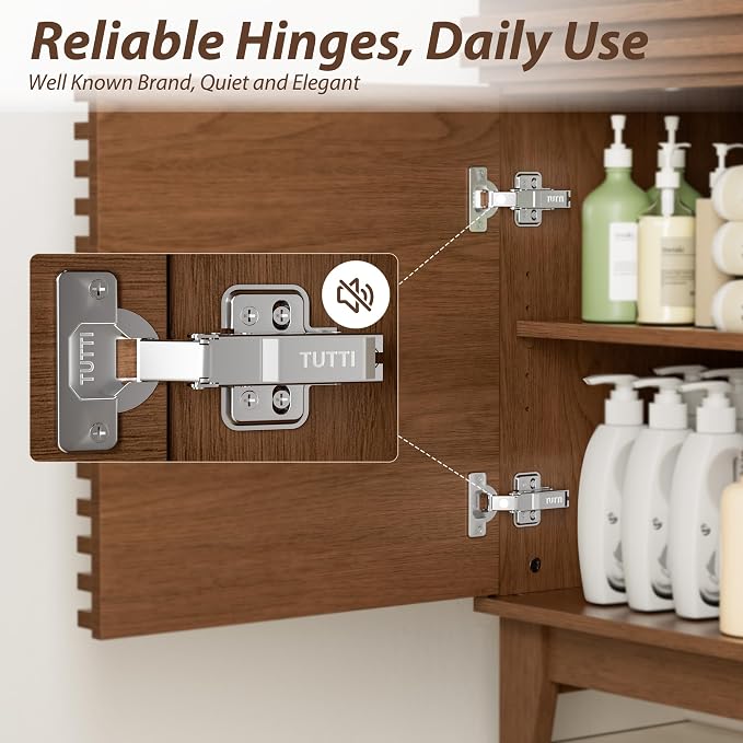 APRILSOUL 48" Bathroom Vanity, Mid-Century Bathroom Vanity Cabinet - Image 8