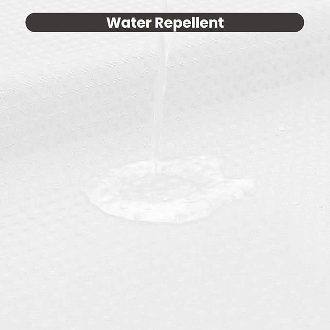 Inhousolu No Hook Waffle Weave Shower Curtain - Image 6