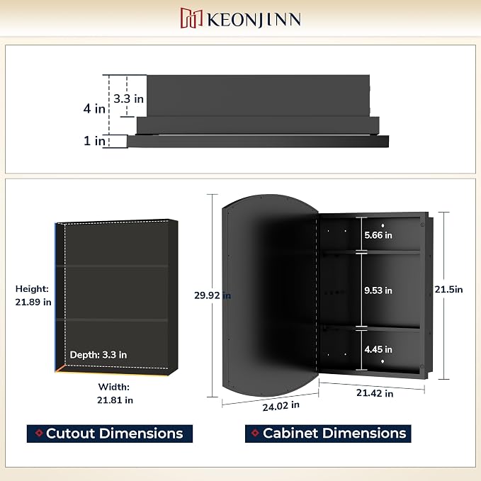 Keonjinn Black Medicine Cabinet - Image 5
