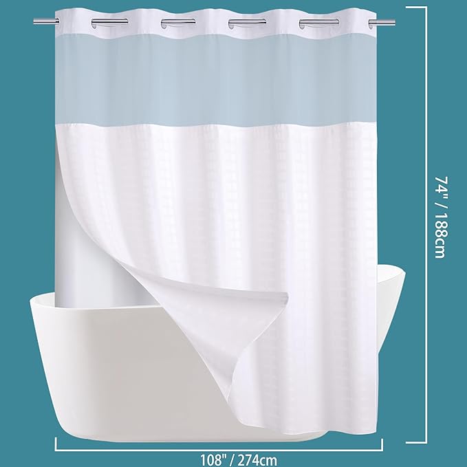 Conbo Mio Extra Wide No Hook Shower Curtain - Image 6