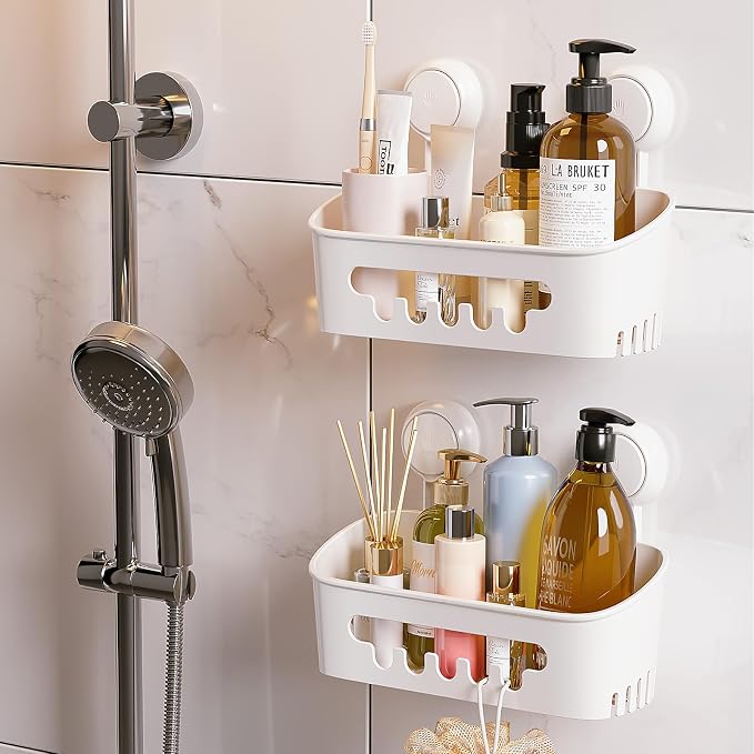 TAILI Shower Caddy Suction Cup 2 Pack, Heavy Duty Bathroom Organizer, Removable - Image 9