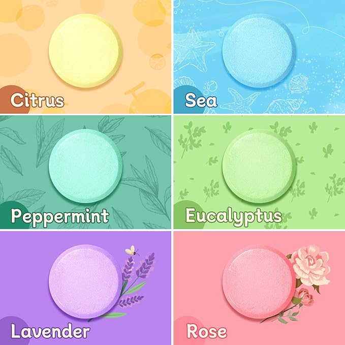 12 Pack Shower Steamers Aromatherapy, Stocking Stuffers - Image 5