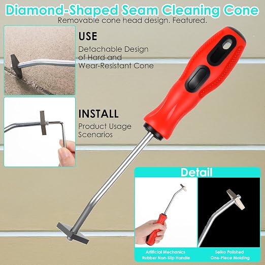 25-Piece Premium Grout Removal Tool Kit – Heavy-Duty Tile Grout Saw, Caulking - Image 6
