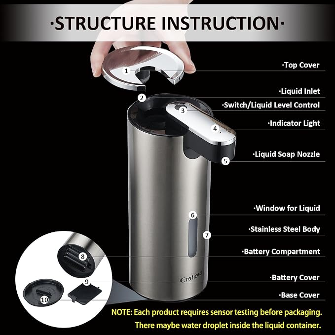 Automatic Soap Dispenser, Automatic Soap Dispenser Touchless, Kitchen & Bathroom - Image 5