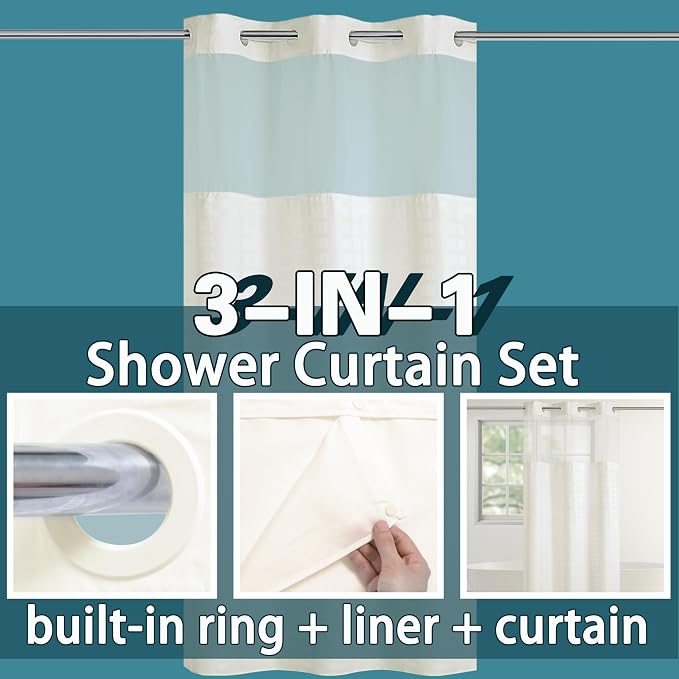 Conbo Mio Stall No Hook Shower Curtain - Image 3