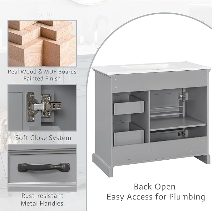 Linique 36" Bathroom Vanity - Image 6