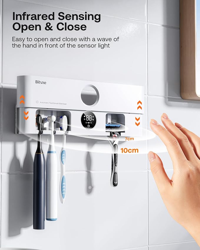 Bitvae Toothbrush Holder, Cleaning and Fast Drying, 5 Toothbrush Slots or - Image 6