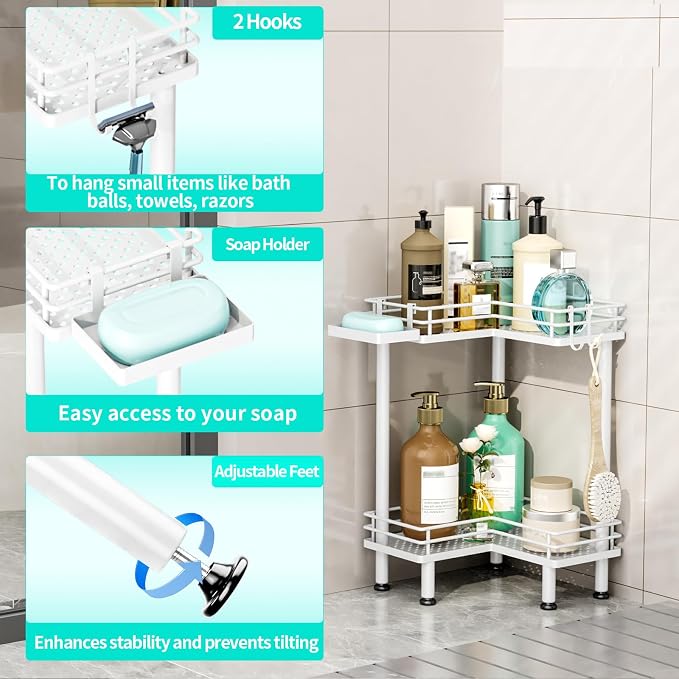 HapiRm Corner Shower Caddy Standing - Image 2