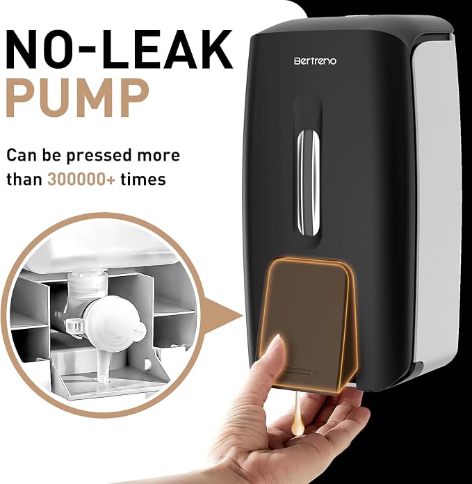 Commercial Soap Dispenser Wall Mount Manual Pump Hand Soap Dispenser 800ml Gel - Image 5