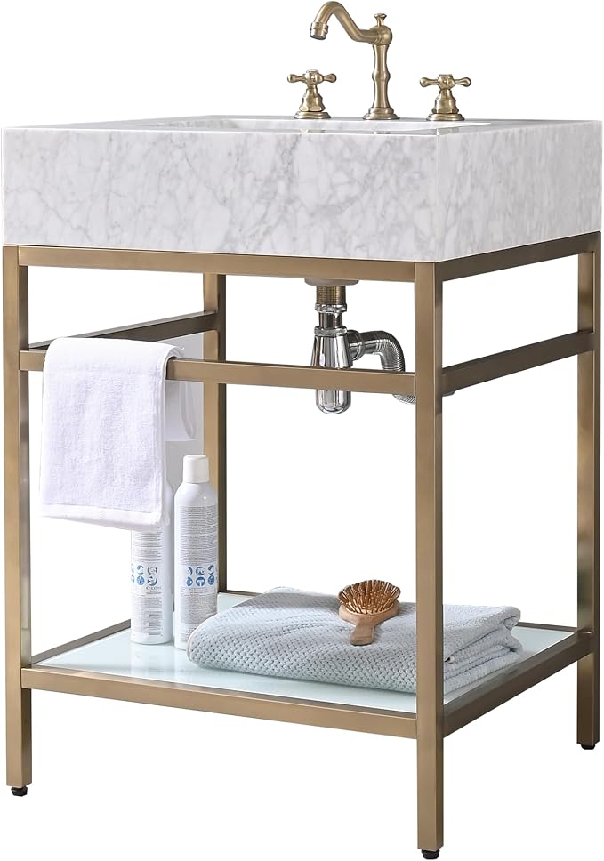 Gesipor Bathroom Carrara Marble Vanity by Gesipor