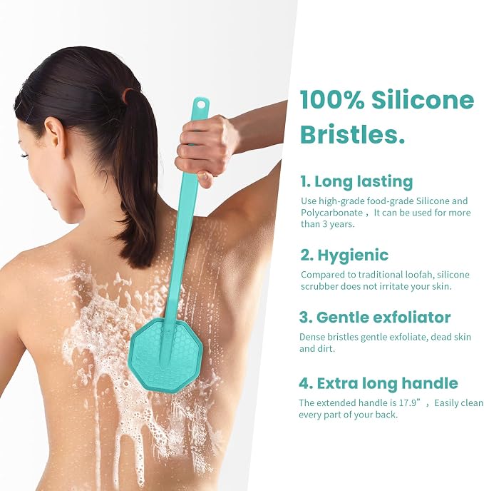 iTokGoK® Silver-Infused Silicone Back Scrubber - Image 3