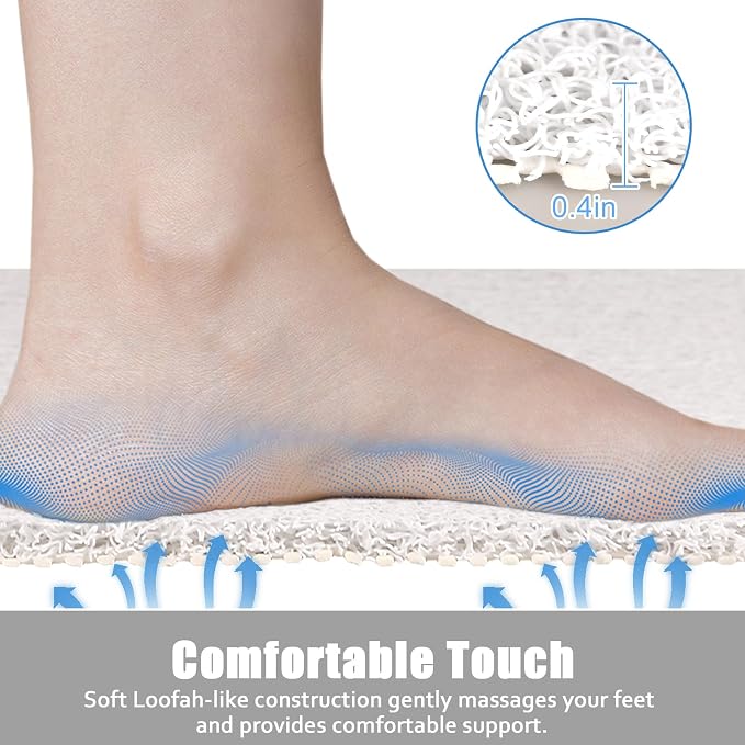 Square Shower Mat Non Slip: 24x24 Inch Shower Floor Mat - Image 4