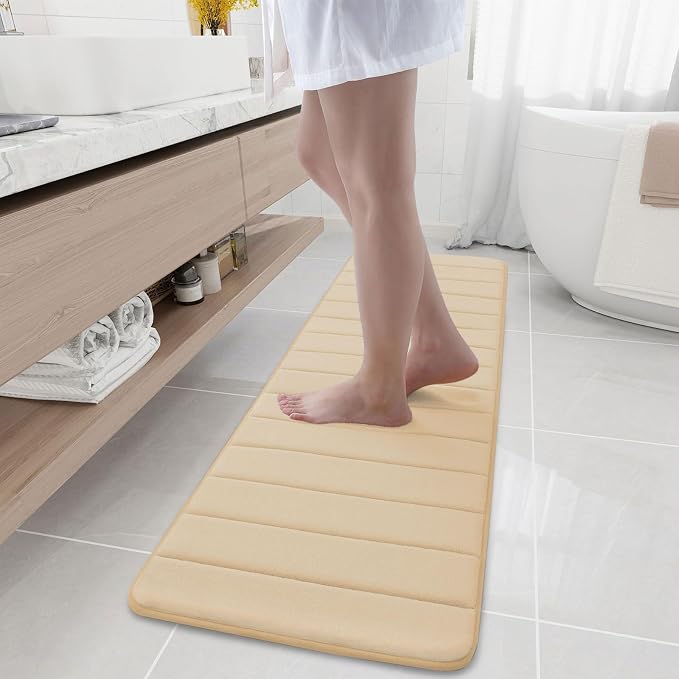 Buganda Memory Foam Bath Mat, Ultra Soft and Non-Slip Bathroom Rugs, Water by Buganda