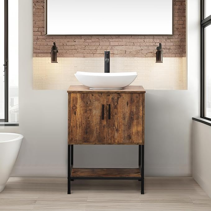UEV Rustic Brown 24" Bathroom Vanity - Image 4