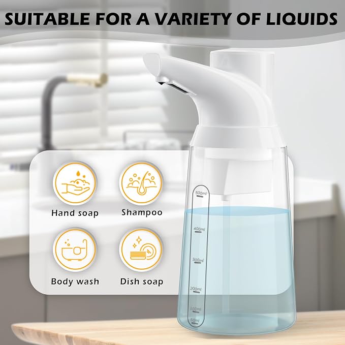 Adjustable Automatic Soap Dispenser Touchless, 4 Adjustable Levels，Battery - Image 5