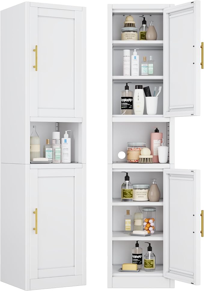66.93" Tall Bathroom Storage Cabinet, Metal Storage Cabinet by GAIOUS