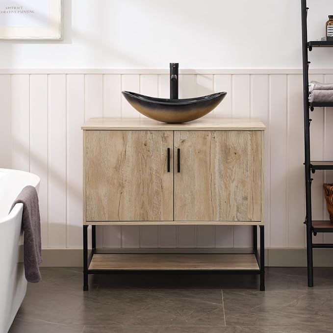 UEV Rustic Oak 36" Bathroom Vanity - Image 4