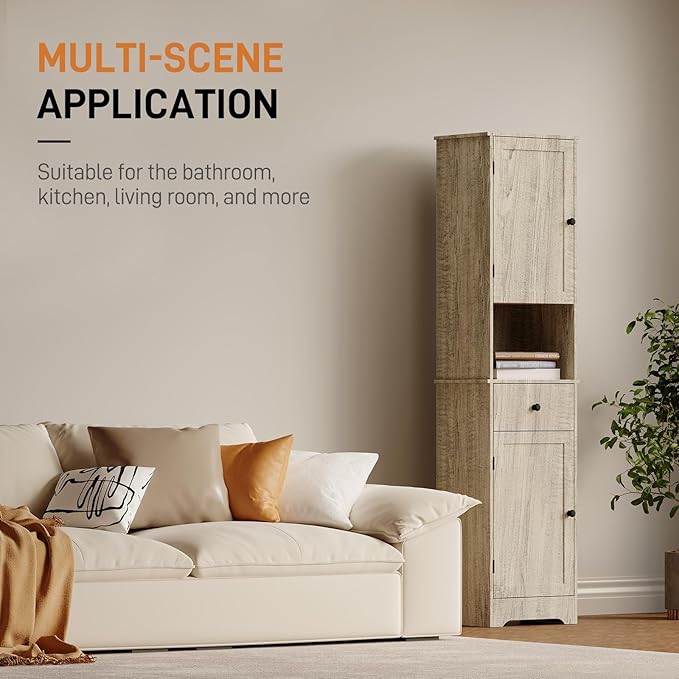 Tall Bathroom Cabinet, Storage Cabinet - Image 5