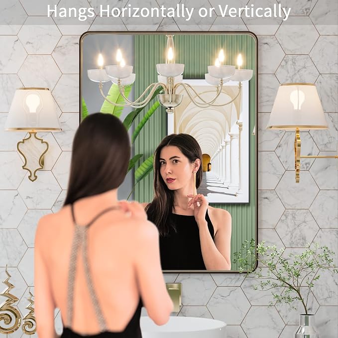 LOAAO 20”X30” Bronze Bathroom Mirrors - Image 2