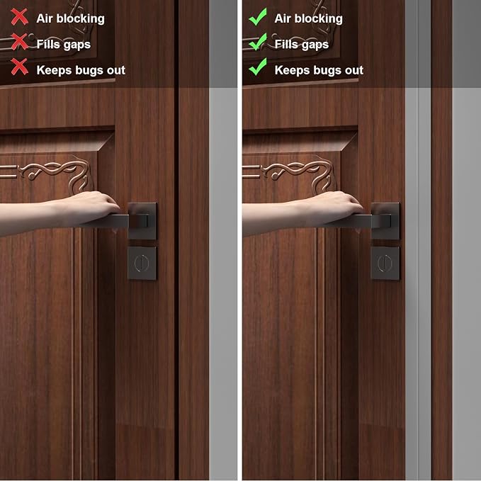 Heavy-Duty 3Inch x 20FT Door Weather Stripping, Extra Thick 2mm Door Draft - Image 5