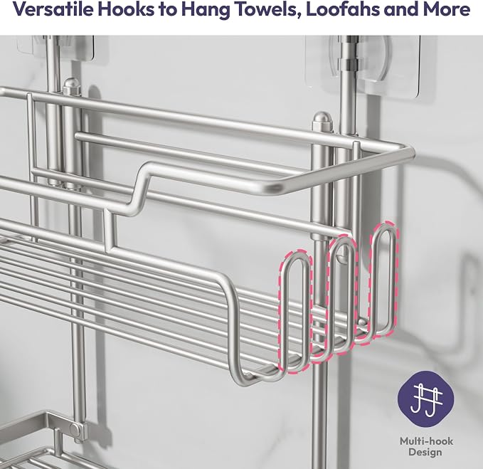 SWTYMIKI Bathroom Shower Caddy Hanging - Image 5