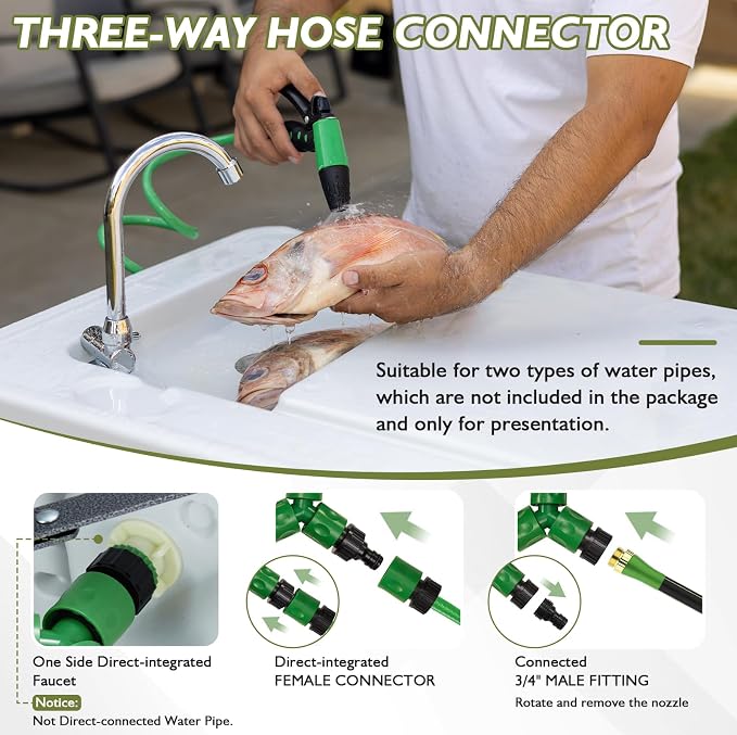 Folding Fish Cleaning Table Portable Camping Sink Table - Image 4
