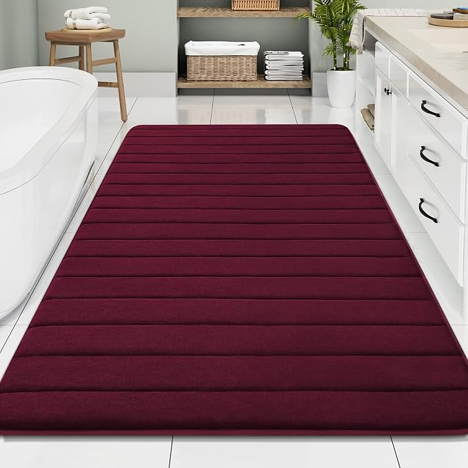 Buganda Memory Foam Bath Mat, Ultra Soft and Non-Slip Bathroom Rugs, Water by Buganda