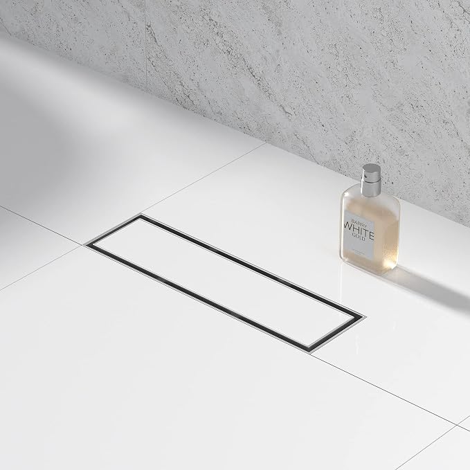 Linear Shower Drain 12", Brushed Floor Drain by Bernkot